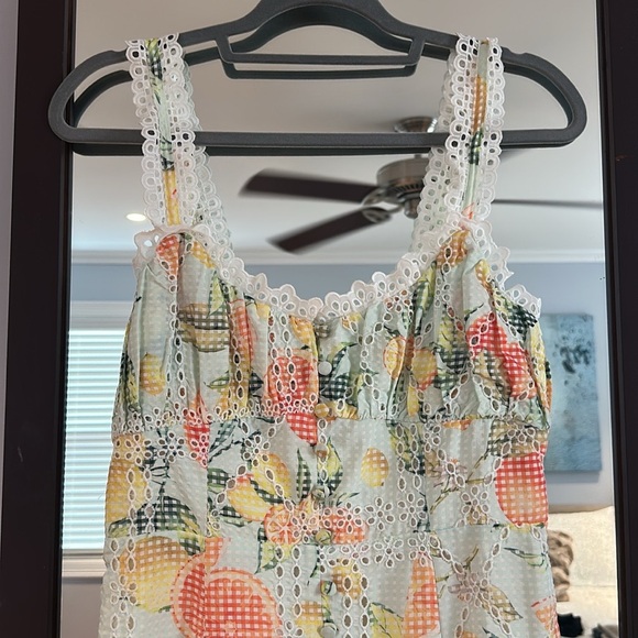Anthropologie eyelet fruit midi dress - Picture 6 of 10